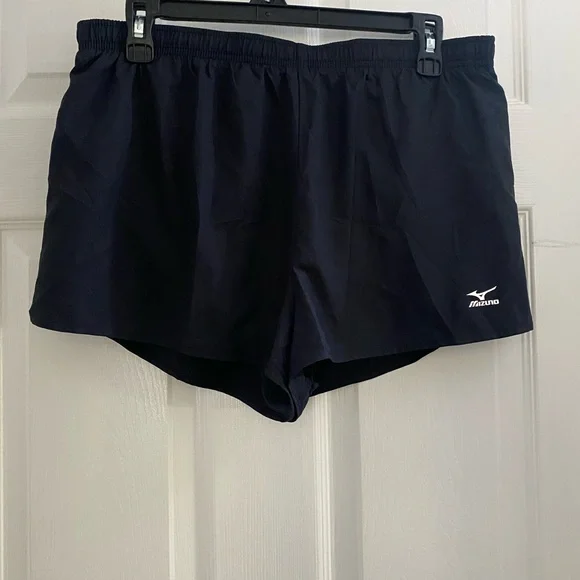 Mizuno mens Black and yellow Athletic running Shorts, medium - Picture 1 of 4